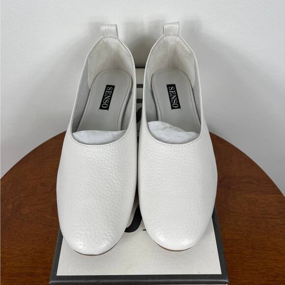 New Senso Daphne Ballet Flats in White Leather Women\'s Size EU 39